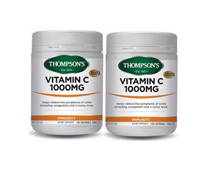 Thompson's-Vitamin C Chewables 1000mg 150 Chewable Tablets 2 x TWIN PACK