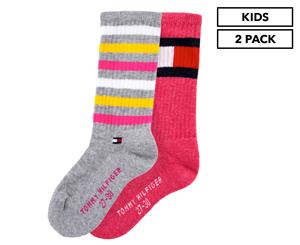 Tommy Hilfiger Kids' Flag Socks 2-Pack - Rose Melange