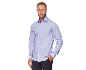 Tommy Hilfiger Men's Slim Fit Pinpoint Solid Long Sleeve Shirt - Periwinkle