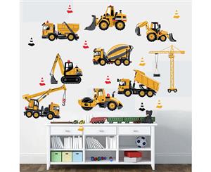 Tractor Engineering Vehicle Wall Sticker (Size 85cm x 44cm)