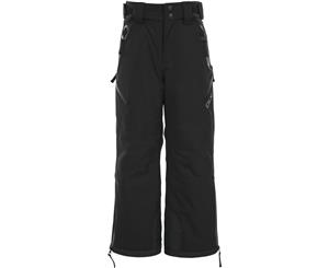Trespass Boys Dozer Waterproof Down Touch Ski Pants Trousers - BLACK