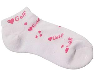 Walkerden Swarovski Crystal Love Golf Ladies Socks - Pink