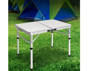Weisshorn Folding Camping Table Portable Picnic Outdoor Garden BBQ Aluminum Desk Adjustable Height