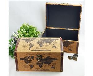 World Map Cork Treasure Box