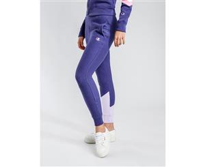 champion Reverse Weave Colour Block Jogger Pants In Blue Apron Pale Violet