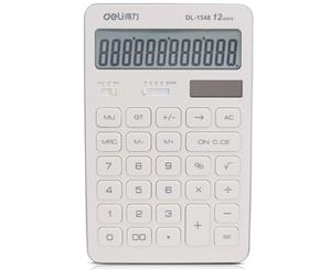 12 Digit Electronic Office Calculator - White