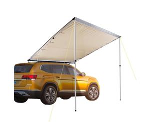2.5m x 3m Car Side Awning Roof Rack Top Pull Out Tent Camping Trailer 4X4 4WD