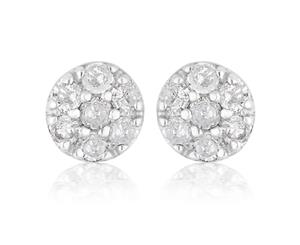 3/4 Carat Champagne. Black & White Diamond Earring Set with Removable Halo