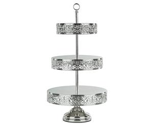 3-Tier Reversible Cupcake Stand | Silver Plated | Le Gala Collection