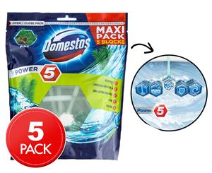5pk Domestos Power Pine Toilet Cleaner Maxi Pack
