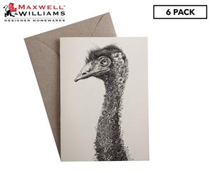 6 x Maxwell & Williams Marini Ferlazzo Greeting Card - Emu