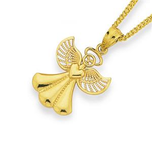 9ct Gold Small Angel Pendant