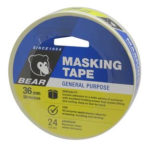 Bear 36mm x 50m General Purpose Masking Tape