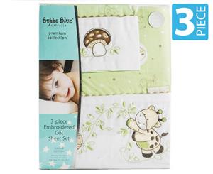 Bubba Blue Playtime 3-Piece Cot Sheet Set - Lime