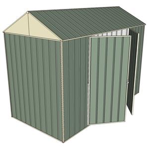 Build-a-Shed 1.5 x 3.0 x 2.3m Double Hinged Side Door Gable Shed - Green