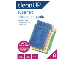 CLEAN UP Clean Up Superhero Steam Mop Pads 8pk