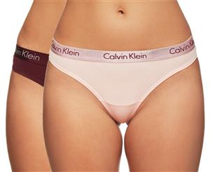Calvin Klein Women's Thong 2-Pack - Phoebe/Nymph's Thigh