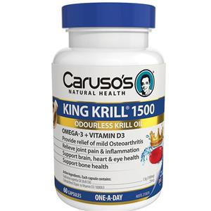 Carusos Natural Health King Krill 1500mg 60 Capsules