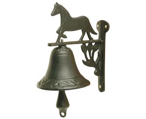 Cast Iron Horse Bell 19Cm Black Well Made Good Sound - Black