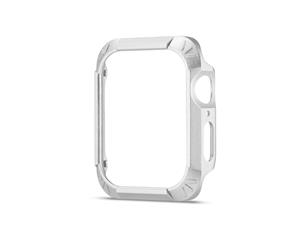 Catzon Apple Watch Soft Slim TPU+PC Protective Case Flexible Anti-Scratch Bumper Cover Series 4 - Silver