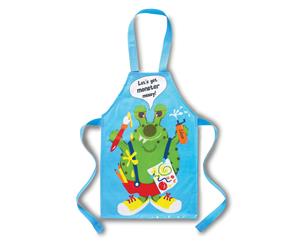 Cooksmart Children's PVC Apron Let's Get Monster Messy Blue