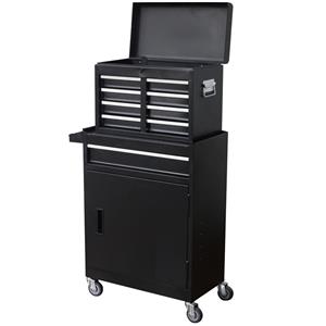 Craftright Black 5 Drawer Tool Chest And Cabinet Combo