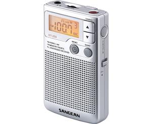 DT250 SANGEAN Pocket Radio With Speaker Earphones Beltclip Sangean Built-In Speaker POCKET RADIO WITH SPEAKER