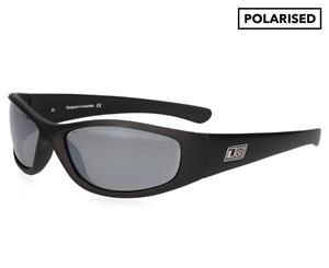 Dirty Dog Men's Buzzer Polarised Sunglasses - Satin Black/Silver Mirror