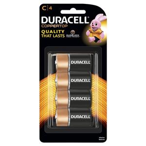Duracell C Alkaline Batteries - 4 Pack