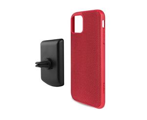 Evutec Ballistic Nylon Slim Rugged Case w/ AFIX+ Vent Mount For iPhone 11 Pro - RED