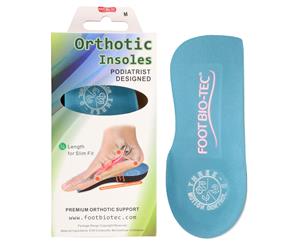 Foot Bio-Tec Women's Slim 3/4 Length Premium Orthotic Insoles