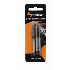 Frost 3 Piece 3/16-1/4-5/16 Imperial Tap Set