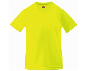 Fruit Of The Loom Childrens Unisex Performance Sportswear T-Shirt (Bright Yellow) - BC1350