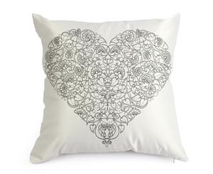 Heart on Pop Graffiti Design Painting DIY Cotton Linen Pillow Case Sofa Cushion Cover Decoration