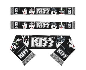 Kiss Scarf Kiss Dynasty Band Logo Icons Official - Black