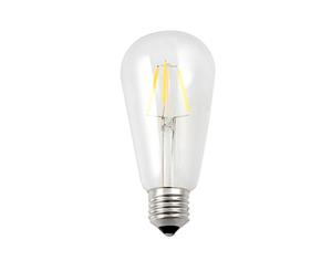 Luminite Bulb Edison Led Filament 4w ST64F E27 Clear Glass Warm White Globe