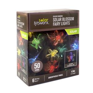 Lytworx 50 Colour Changing LED Solar Blossom Fairy Light
