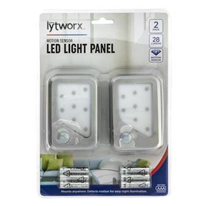 Lytworx 8 LED White Nightlight Sensor - 2 Pack