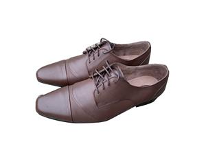 Massa Cap Men's Formal Leather Shoes Portuguese Style - Brown