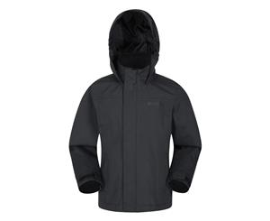 Mountain Warehouse Boys Jacket with Taped Seams and Two Zipped Security Pockets - Black