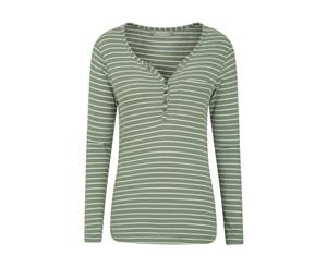 Mountain Warehouse Wms Rowan Womens Stripe Top Tshirt - Khaki