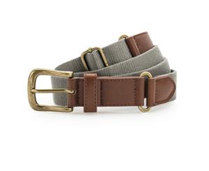 Outdoor Look Womens Faux Leather Canvas Belt - Slate