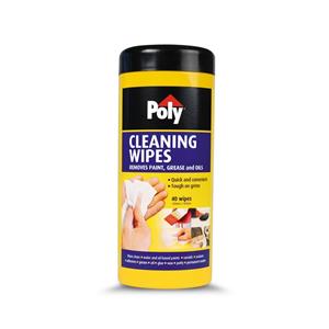 Poly Cleaning Wipes - 40 Pack