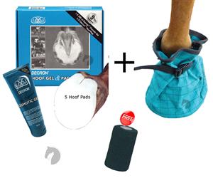 Premium Decron Hoof Gel+Pad Pack+Bandage+Canvas Boot Poultice Hoof Abcess Cob