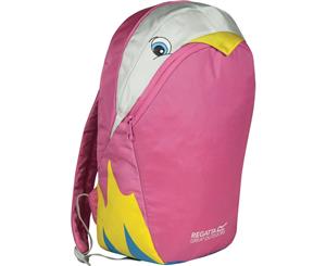Regatta Boys & Girls Zephyr Polyester Animal Day Pack Backpack Bag - Parrot Pink