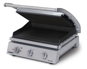 Roband Grill Station 8 slice non stick with ribbed top plate - Silver