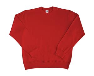 Sg Mens Long Sleeve Crew Neck Sweatshirt Top (Red) - BC1066