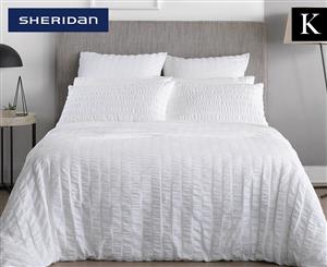 Sheridan Abelia King Bed Quilt Cover Set - White