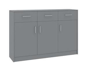 Sideboard Grey 110x34x75cm Chipboard Storage Chest Cupboard Dresser