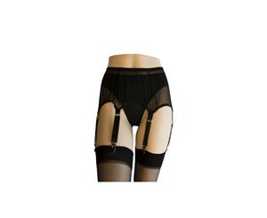 Silky Womens/Ladies Six Strap Suspender Belt (Black) - LW457